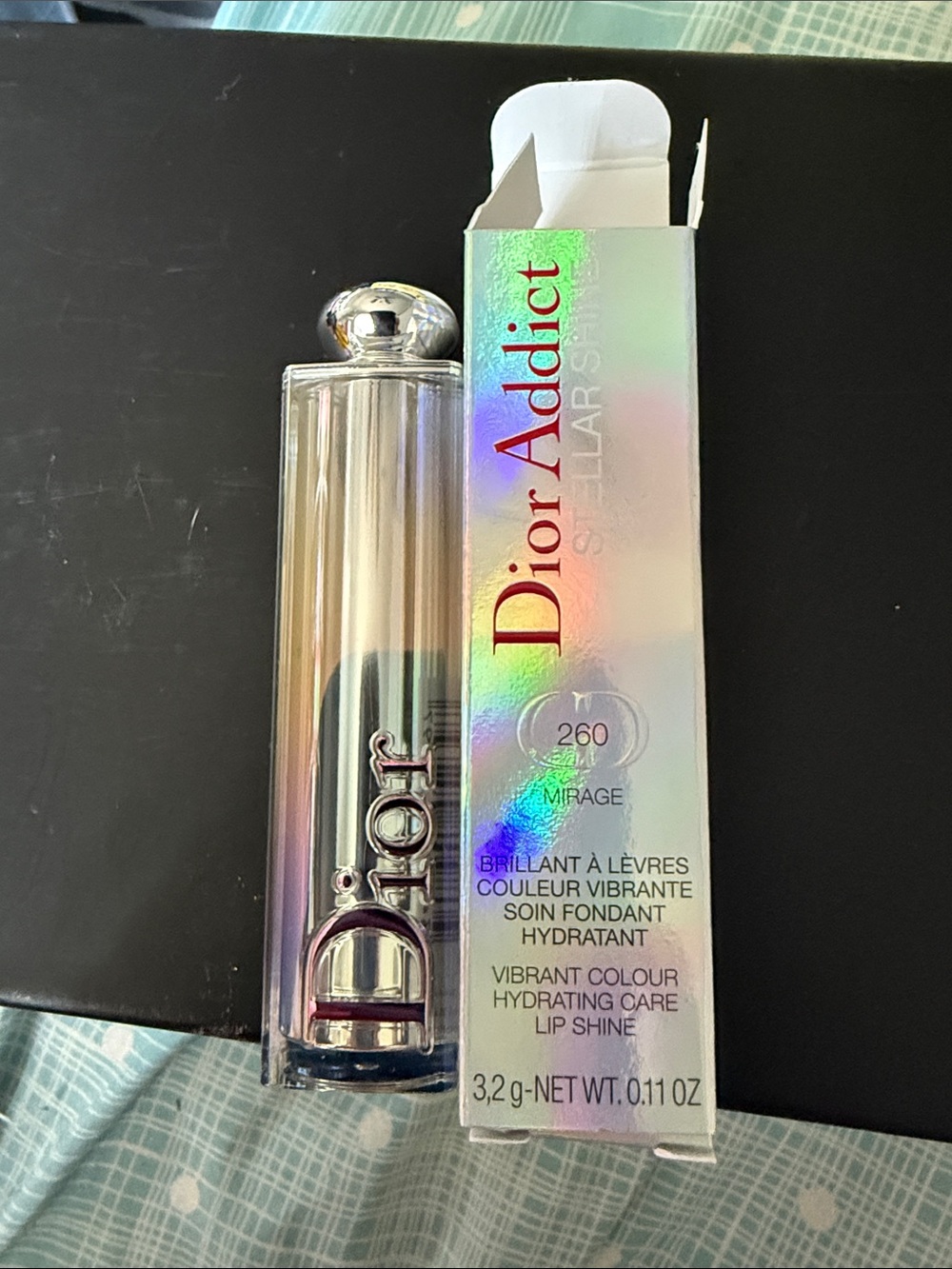 Dior Iridescent Lip Shine Tube with Holographic Box